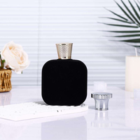 Flacon de parfum carré en verre haut de gamme de 100 ml avec impression sérigraphique, bouchon de qualité alimentaire, emballage personnalisé