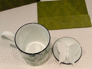 Tasse à café en céramique de haute qualité de la collection Leaves, avec sublimation, pour le bureau - Product Image 3