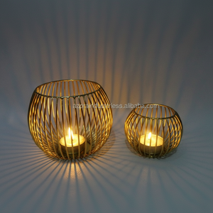 Bougeoir de Noël en fil de fer fait à la main support en laiton galvanoplastie décor de table pour la maison mariage pâques article cadeau élégant - Product Image 1