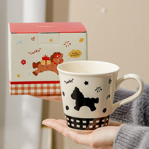 2026 Year of the Horse Ceramic Coffee Mug Cute Pony Ceramic Mug Couple Breakfast Milk Cup - Product Image 2
