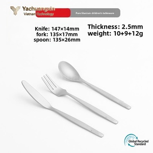 Juego de Cubiertos de Acero Inoxidable, 3 Piezas, Cuchillo, Tenedor y Cuchara, Vajilla para Uso en Exteriores - Product Image 4