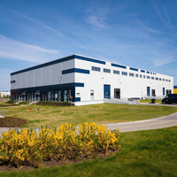Entrepôt à structure métallique de 2000 m², entrepôt logistique pour le commerce électronique, bâtiment métallique modulaire à assemblage rapide
