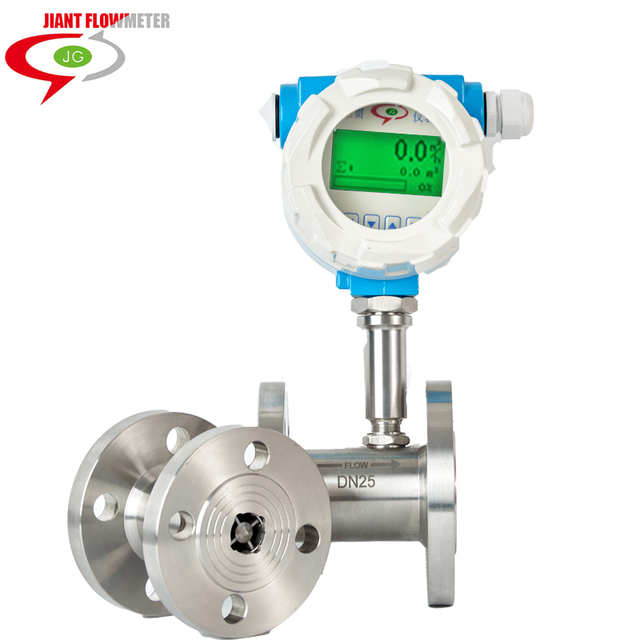 Stainless Steel Digital Turbine Flowmeter JIANT JGLWGY Water/Liquid High Precision (+/-0.5%) CE/SIL OEM Flange/Thread/Clamp