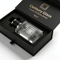 En stock – Flacon de parfum noir élégant 30ml 50ml 100ml – Flacon de parfum vide à sertir unique et très vendu – Luxe