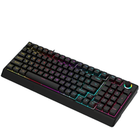 Clavier mécanique optique filaire OEM ODM 88 touches avec interrupteur à bouton rotatif pour échange à chaud pour les fabricants en gros