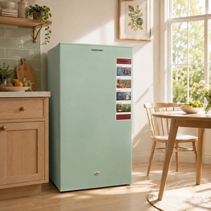Mini-réfrigérateur vintage rétro Samsonic 120L avec compartiment congélateur, économe en énergie, fonctionnement silencieux, réfrigérateur compact pour dortoir ou bar - Product Image 2