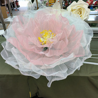 MILE Populaire Éclairage de mariage en forme de fleur à pétales violets LED écologiques, dépliable automatiquement, taille personnalisée, pour décors de mariage