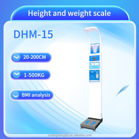 Balance ultrasonique DHM-15 BMI avec mesure de la taille et fonctionnement à monnayeur