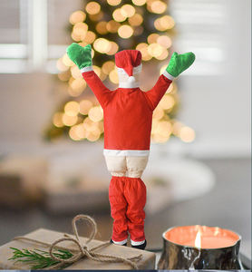 Décorations de Noël amusantes en forme de Père Noël aux fesses dénudées, à suspendre pour gouttière, toit, cheminée, arbre, porche, décoration extérieure pour la maison - Product Image 5