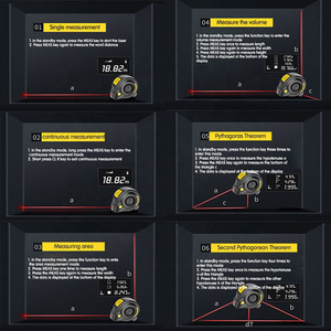 Chất Lượng Cao Độ Chính Xác 3-Trong-1 Laser Băng Đo 40M Hồng Ngoại Thông Minh Laser Kỹ Thuật Số Khác Nhau Băng Đo - Product Image 5