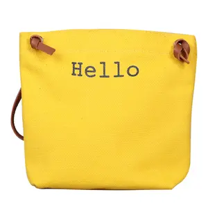 Factory Directly Custom Logo Kids Messenger Bag Eco-Friendly Cute Cotton Canvas Bag