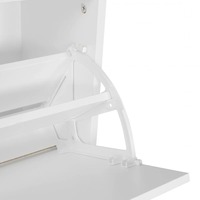 Crochets muraux et étagère de rangement de banc de chaussures d'arbre de Hall large moderne blanc minimaliste avec organisateur d'entrée de miroir
