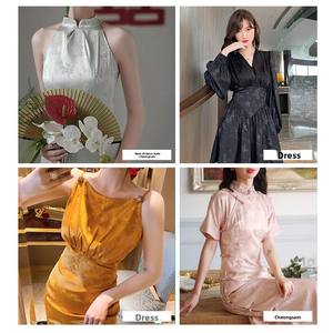 100% tela <span class=keywords><strong>de</strong></span> satén Jacquard <span class=keywords><strong>de</strong></span> poliéster estilo chino Retro brocado Floral <span class=keywords><strong>PVC</strong></span> para niñas Hanfu Qipao estilo antiguo - Product Image 5