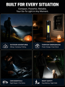 Linterna LED Láser Blanca Recargable, Linterna de Emergencia para Exteriores, Impermeable, <span class=keywords><strong>Linternas</strong></span> y Antorchas para Uso en Zonas Silvestres - Product Image 6