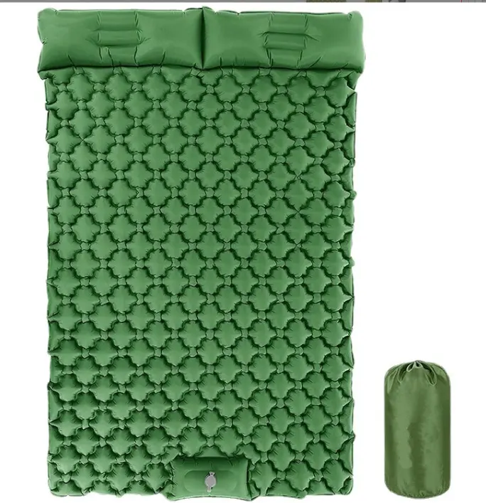 Tapis de couchage gonflable ultraléger Portable pour Camping, pompe à pied intégrée, matelas pneumatique