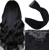 Extensions de cheveux à clips invisibles doublement étirées, alignées sur les cuticules, 100 % cheveux humains vierges bruts, épaisses et sans couture, pour la vente en gros