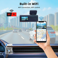 Caméra embarquée double objectif 4K HD à prix de gros, boîte noire de voiture avant/arrière avec WiFi, GPS, vision nocturne et capteur G pour toutes les voitures