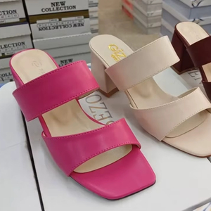 <b>WOMEN'S</b> DAILY SANDALS <b>SLIPPERS</b> WITH STONES shoes 5 CM 36-40 Made in Turkiye - Product Image 1