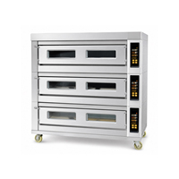 Four de cuisson industriel en acier inoxydable 31,92 kW 380 V à 4 niveaux et 12 plateaux pour pizzas et pâtisseries