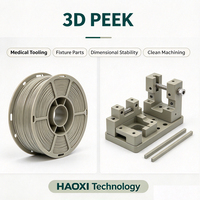 Filamen PEEK 3D Pabrik HAOXI 2.85Mm Ukuran Opsional untuk Printer 3D Industri Format Besar
