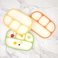 Assiette repas bébé personnalisable en silicone, matériau souple, bol antidérapant à ventouse, plateau alimentaire pour nouveau-né