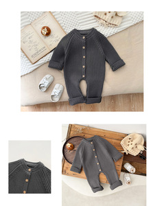 Set Lavorato a Maglia per Neonato Personalizzato in Cotone Abbigliamento per Bambino Completo in Maglieria Pagliaccetto Neonato a Maglia Grossa Invernale Set di Vestiti per Bambini Appena Nati - Product Image 5