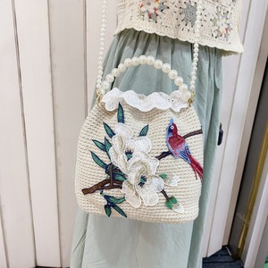 Bolso bandolera grande tejido <span class=keywords><strong>a</strong></span> <span class=keywords><strong>mano</strong></span>, bolso de <span class=keywords><strong>mano</strong></span> bordado de estilo bohemio para mujer - Product Image 2