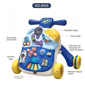 Marche-bébé multifonctionnel 3 en 1, marche-bébé pour apprendre à se tenir debout, jouet à chevaucher pour les tout-petits - Product Image 1