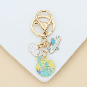 Porte-clés Souvenir <span class=keywords><strong>de</strong></span> Voyage, Pendentif <span class=keywords><strong>Carte</strong></span> du Monde et Avion, Cadeau Idéal pour Voyageurs, Vente en Gros pour Boutiques - Product Image 4