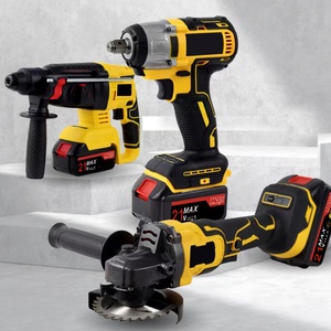 3-teiliger wiederauf ladbarer bürstenloser elektrischer Winkels chl eifer Haushalts-Akku-Schraubenschlüssel-Kombination werkzeugs atz OEM Custom ized Support - Product Image 2