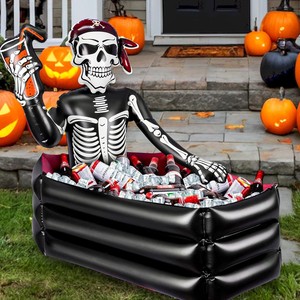 Hielera Inflable de PVC con Forma de Esqueleto, Decoración para Fiestas de Halloween, Enfriador de Bebidas para Exteriores - Product Image 1