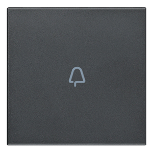 <b>Push</b> <b>Button</b> <b>Switch</b> Bell Symbol Gray 4.5 In Length 0.4 In Height - Product Image 1