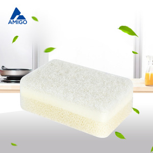 Éponge filtrante à sable Amigo 3 en 1, rectangulaire, blanche et grise, pour le nettoyage des casseroles et des poêles - Product Image 1