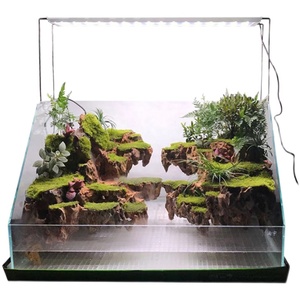 Acuario de Cristal Súper Blanco para Peces <span class=keywords><strong>Anfibios</strong></span>, Accesorios para Acuarios Domésticos con Fines Decorativos - Product Image 2