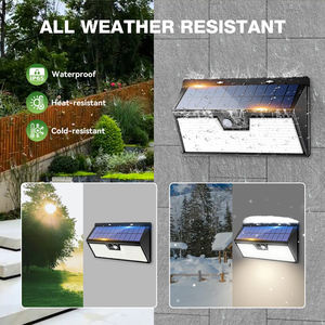 Lampu keamanan tenaga surya LED 318, lampu kerja malam dinding lampu jalan tahan air Sensor gerakan <span class=keywords><strong>3</strong></span> mode untuk taman - Product Image 3