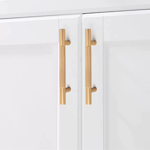 Light-luxury Gold Aluminum Alloy Wardrobe <strong>Door</strong> Handle Nordic Modern Minimalist Drawer Cabinet Wine Cabinet Round-bar Knurled - Product Image 3