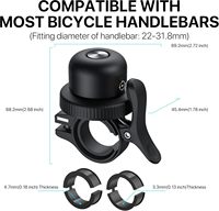 Timbre para Bicicleta MiLi para Rastreador MiTag, Montaje Oculto, Compatible con Apple Find My y Google Find My Device, Resistente al Agua IPX67, GPS Antirrobo para Bicicleta