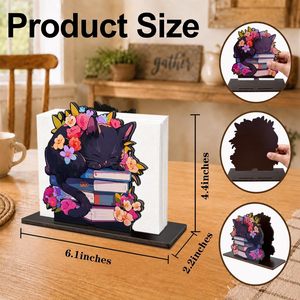 Tempat Serbet Kucing Hitam Kayu Desain Kucing Tidur Lucu Rustic Pengatur Serbet Kertas Dekorasi Meja Farmhouse yang Nyaman untuk Dapur - Product Image 2
