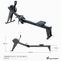 Máquina de remo para entrenamiento en interiores, equipo de fitness, máquina de remo aeróbica para gimnasio, máquina de remo de bote dragón