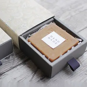 Manufacturer Custom Hand Made Soap Drawer Box Kraft Paper Soap Bar Packaging Box For Soap