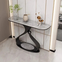 Entrée Lumière De Luxe Console Table Crème Simple Creative Couloir Contre Le Mur Très Étroit Moderne Bande Table Table D'extrémité
