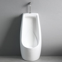 Witte vrijstaande urinoir model 300 sensor handbediening dubbele spoeling keramiek voor openbare toiletten sanitair