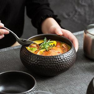 Vente en gros de bols en céramique de style japonais minimaliste, ronds, multi-usages, pour soupes/salades/ramen/nouilles instantanées, pour hôtels - Product Image 4