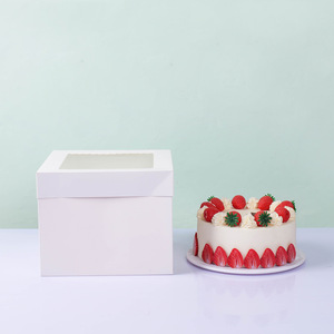 Boîtes de boulangerie rectangulaires avec grande fenêtre transparente, qualité alimentaire, finition mate, pour tartes, desserts, cupcakes, sushis et sucre - Product Image 5