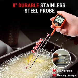 Thermomètre à bonbons ThermoPro TP509 avec pince à pot, thermomètre à viande à lecture instantanée avec écran LCD pour bonbons, sirop d'érable, graisse, <span class=keywords><strong>fromage</strong></span> - Product Image 2