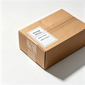 Etiqueta Adhesiva Transparente Cuadrada para Decoración de Regalos, Sellado de Cajas de Avión, Rollo de Etiquetas de Agradecimiento, Impresión Offset - Product Image 1