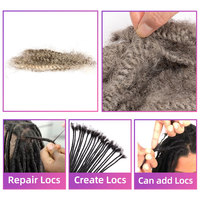 Cheveux humains brésiliens gris 30g vierges Remy Afro Kinky en vrac pour la création et la réparation de locs – Prix fournisseur BLT