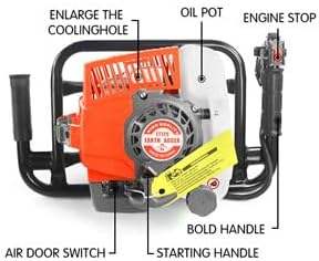 72CC 2จังหวะก๊าซขับเคลื่อนดินขุดหลุมรั้ว + 4 "6" 8 "บิตเจาะสว่านเจาะน้ำมันเจาะสำหรับสวนและสนามหญ้า - Product Image 3