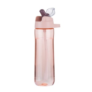 Botella de Agua Deportiva de Plástico Transparente Ecológica de 600 ml, Vaso de Viaje para Beber Directamente, para Gimnasio - Product Image 2