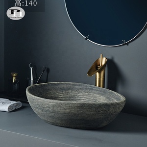 <span class=keywords><strong>Lavabo</strong></span> da <span class=keywords><strong>Bagno</strong></span> in Ceramica Fatto a Mano, <span class=keywords><strong>Design</strong></span> Moderno ed Elegante di Forma Ovale - Product Image 2